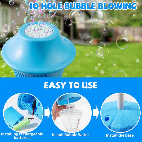 🫧 Standing Bubble Machine with Lights | Battery Operated | Fun for Family & Neighbors 🎉