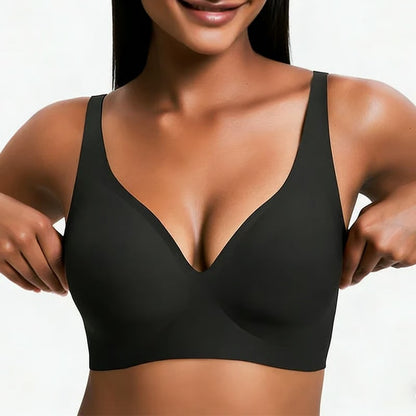🔥Last Day 49% OFF -NESLEMY Wireless Bra | Comfortable Push-Up, Seamless, Deep V for Daily Wear