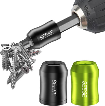 Strong Magnetic Screw Ring: 1/4 Inch/ 6.35 mm Universal Magnetic Screw Holder - Removable Magnetic Screwdriver Drill Bit Holder for Hex Screwdriver and Power Bits