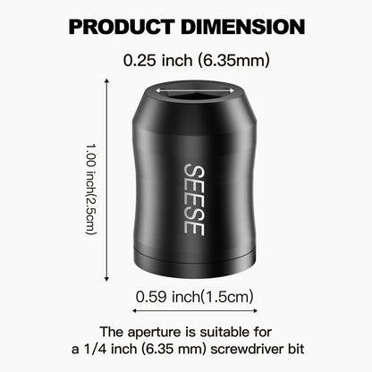 Strong Magnetic Screw Ring: 1/4 Inch/ 6.35 mm Universal Magnetic Screw Holder - Removable Magnetic Screwdriver Drill Bit Holder for Hex Screwdriver and Power Bits