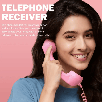 📞Vintage Select Bluetooth Phone Handset - Wireless/Wired and USB Phone Receiver for Comfortable Calls, Bluetooth/Type-c Port📞