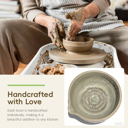 🔥Last Day 50% OFF🌿Handmade Garlic Grater x Herb Bowl