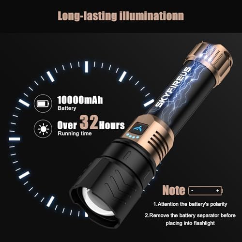 SKYFIRE LED Flashlights High Lumens with Ignition Lens