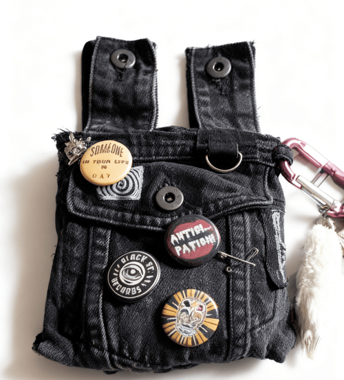 🔥Last Day 49% OFF - 🖤Handcrafted Punk Denim Waist Bag(✨Same as in the video)