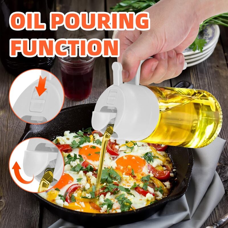 🔥LAST DAY 49% OFF-💕2 in 1 Glass Oil Sprayer & Dispenser🔥