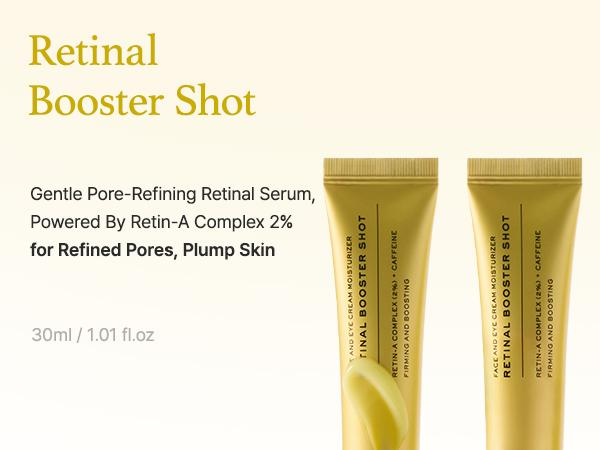 Booster Shot Skin Renewal Duo - Vitamin C & Retinal for Day And Night Brightening, Pore Minimizing, Moisturizing, and Fades Dark Spots