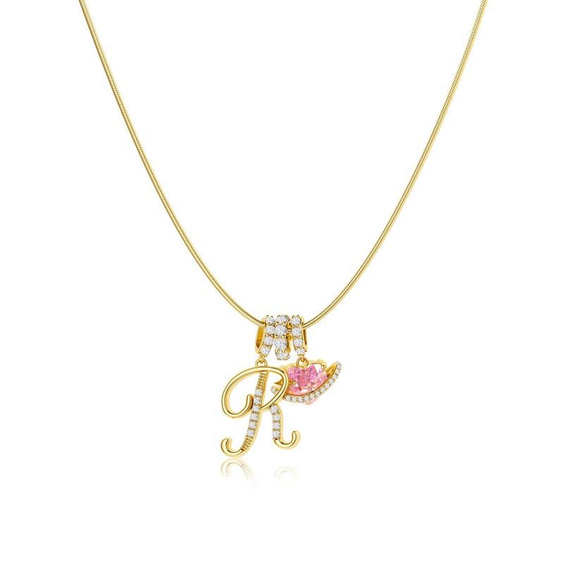 ✨Gold 3-Layering Initial A-Z Letter Heart Pendant Necklaces💗