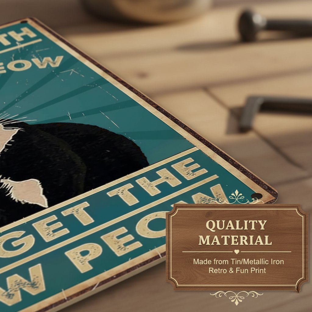 😹✨Funny Cat Sign Vintage Cat Wall Art