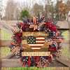 🏵100% Handmade American Patriotic God Bless Wreath(James Oliver Handmade®)