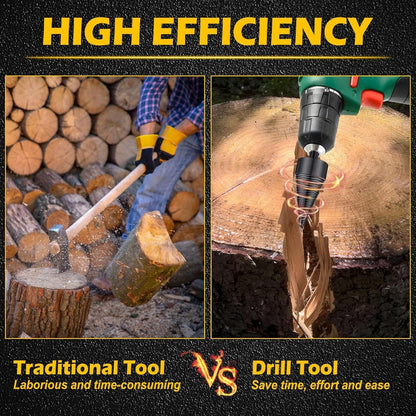 🔥Last Day 50% OFF-6 Pcs Heavy-duty Carbon Steel Firewood Log Splitter Drill Bit Set