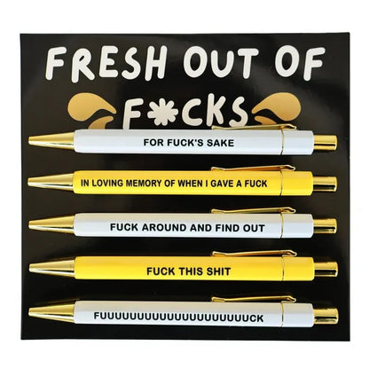 🔥Last Day 49% OFF -Swear Word Design Ballpoint Pen Set