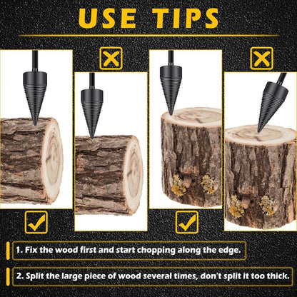 🔥Last Day 50% OFF-6 Pcs Heavy-duty Carbon Steel Firewood Log Splitter Drill Bit Set