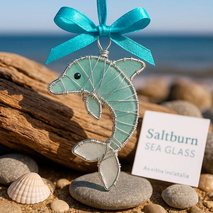 🌊✨ Handmade Sea Glass Ocean Ornament Collection