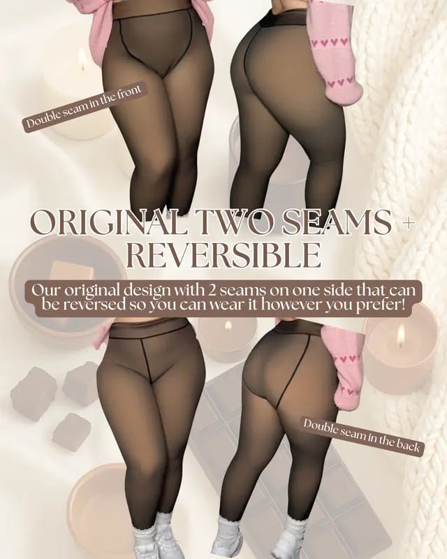 ⏰LAST DAY BUY 1 GET 1 FREE ( Add 2 Pcs To Cart ) ⏰ - 2026 New Compression Band Model One-Seam Translucent Fleece Lined Tights