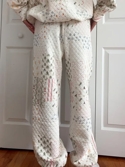 🎅Christmas Bestseller! - ❄️🧣Christmas Holiday Quilted Mockneck Sweatshirt Set(✨Same as in the video)