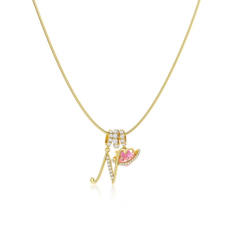✨Gold 3-Layering Initial A-Z Letter Heart Pendant Necklaces💗