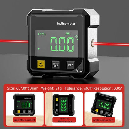 🔥Last Day 49% OFF -4-Side Magnetic Digital Angle Gauge with Laser
