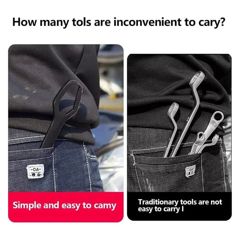 Universal Car  Wrench,8-22mm Self-tightening Wrench,Double-head Torx Spanner,Non-Slip Multi-function Wrench for Most Nuts & Bolts Repair,Professional Car Assembly & Disassembly Tool.