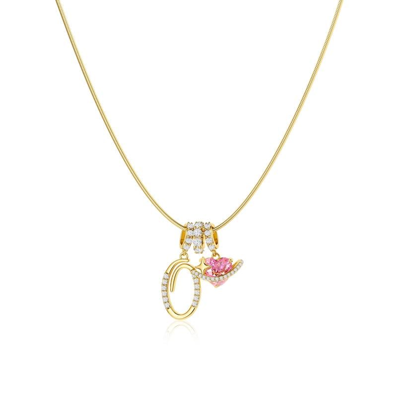 ✨Gold 3-Layering Initial A-Z Letter Heart Pendant Necklaces💗