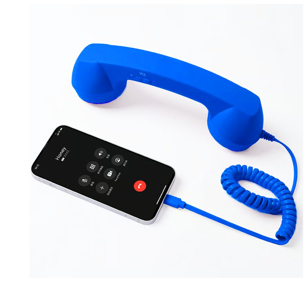 📞Vintage Select Bluetooth Phone Handset - Wireless/Wired and USB Phone Receiver for Comfortable Calls, Bluetooth/Type-c Port📞