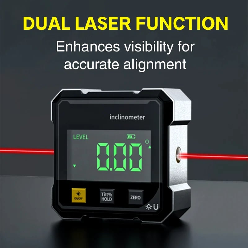 🔥Last Day 49% OFF -4-Side Magnetic Digital Angle Gauge with Laser