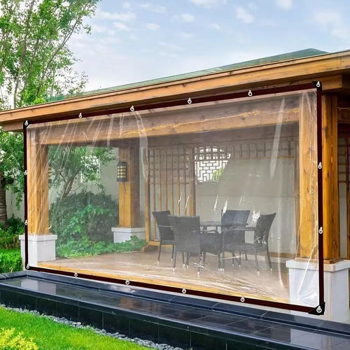 💦🌊 Heavy-Duty PVC Tarp - Weatherproof Curfakul Clear Waterproof Tarp