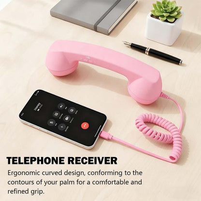 📞Vintage Select Bluetooth Phone Handset - Wireless/Wired and USB Phone Receiver for Comfortable Calls, Bluetooth/Type-c Port📞