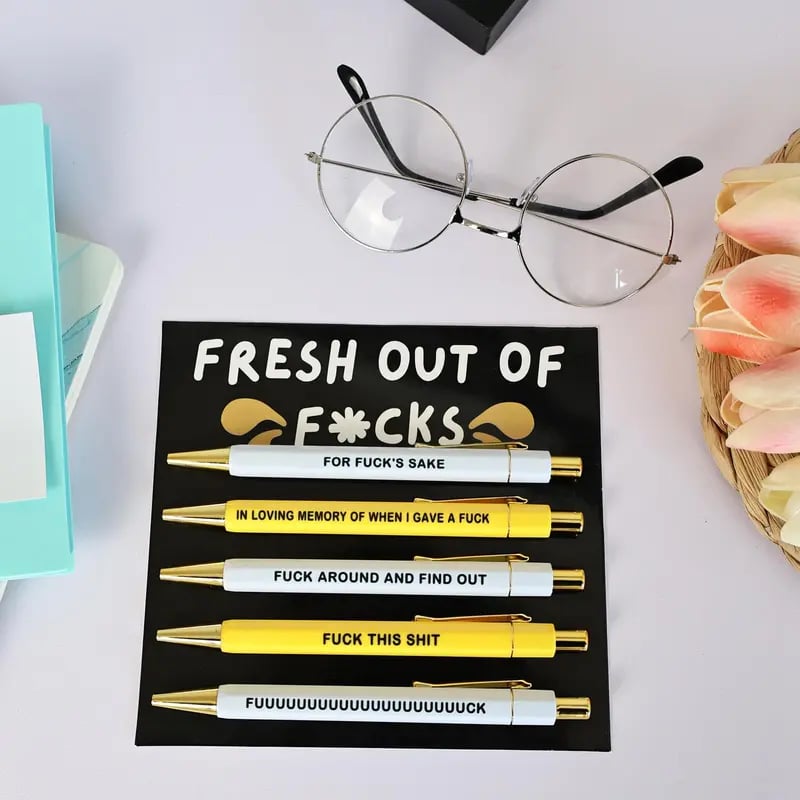 🔥Last Day 49% OFF -Swear Word Design Ballpoint Pen Set