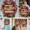 🏵100% Handmade American Patriotic God Bless Wreath(James Oliver Handmade®)