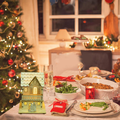 🔥LAST DAY 50% OFF- 🎄Light-Up Handmade Wooden Christmas Village Houses for Crafts