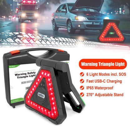 ⏰Last 4 hours Sale: Save 49%-🎁✨4-in-1 LED Safety Light | Flashlight, Triangle, SOS, Freestanding Mode