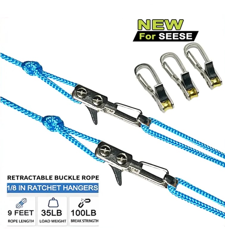 🔥Last Day 49% OFF -SEESE Retractable Buckle Rope-2025 New Rope Roller with Accessory Cord