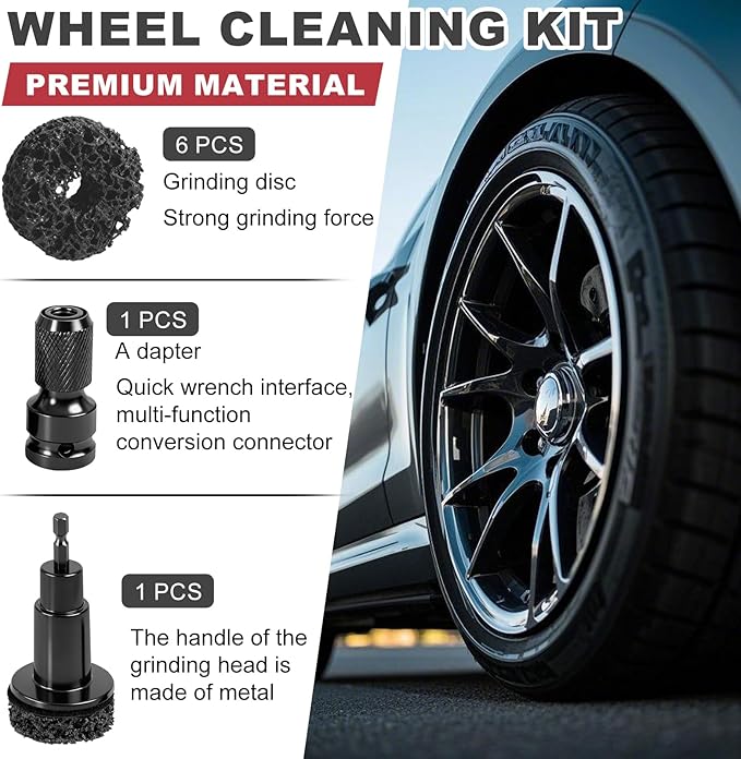 🔥Last Day 49% OFF - Pro-Grade Wheel Hub & Stud Resurfacing Kit | Rust Removal Attachment