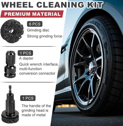 🔥Last Day 49% OFF - Pro-Grade Wheel Hub & Stud Resurfacing Kit | Rust Removal Attachment