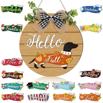🎉🐶✨49% OFF This Week Promotions-🔥16pcs Interchangeable Dachshund Sign Dog Welcome Sign🏡💖