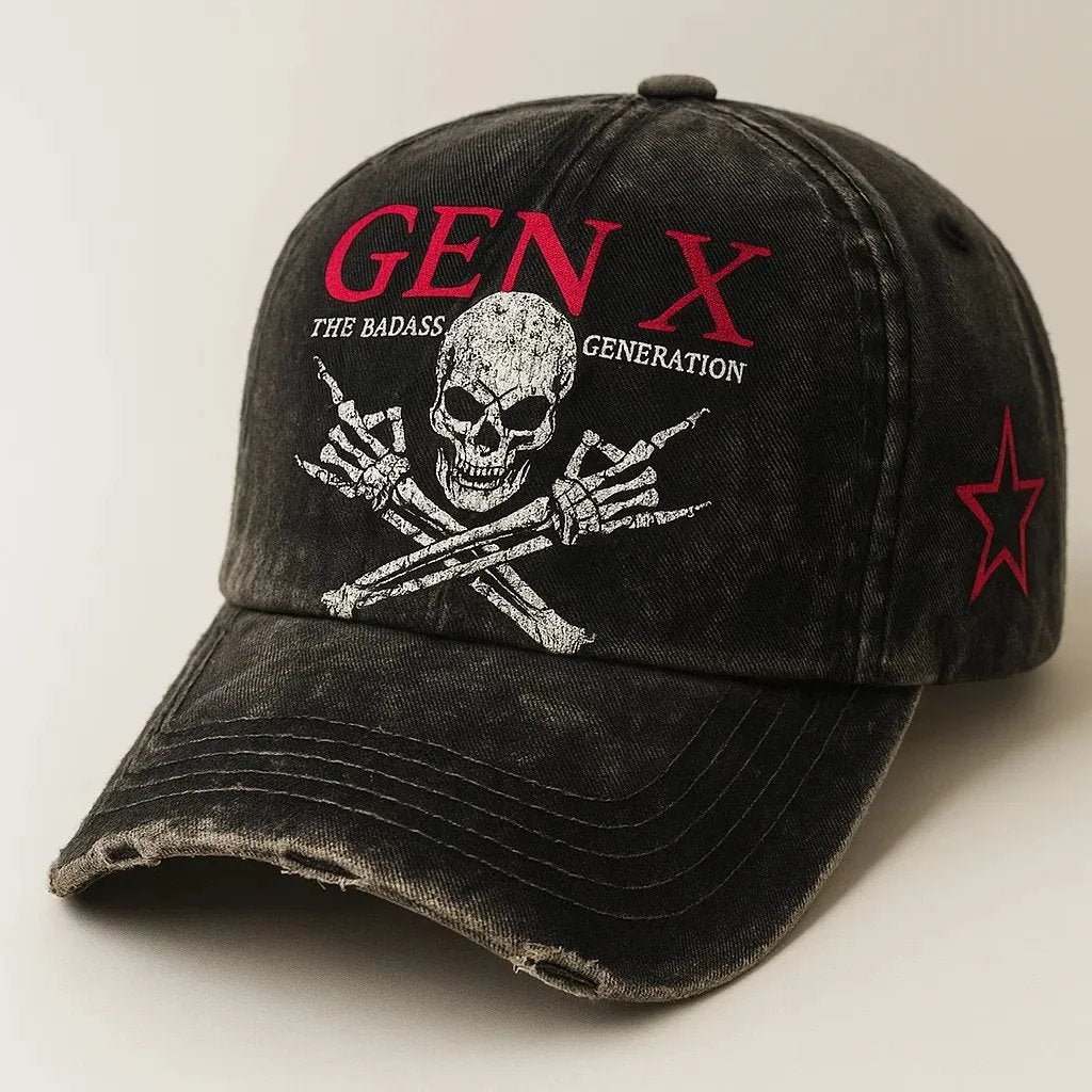 🔥Last Day: Buy 3 Get 1 Free - 💀Gen X Rebel Skull Cap🏴‍☠️