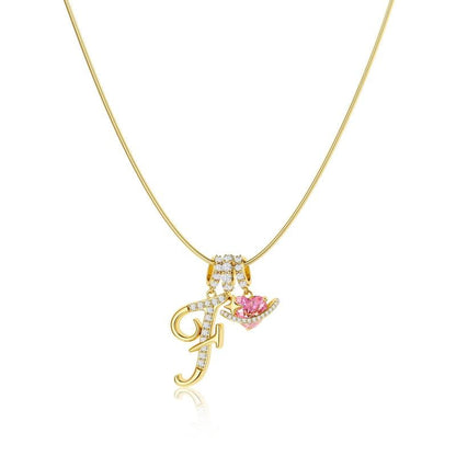 ✨Gold 3-Layering Initial A-Z Letter Heart Pendant Necklaces💗