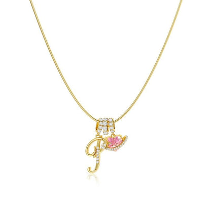 ✨Gold 3-Layering Initial A-Z Letter Heart Pendant Necklaces💗