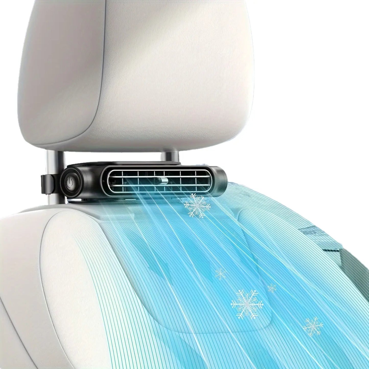 🔥LAST DAY 49% OFF -💨 Dual Turbo Car Seat Fan | USB Plug-in + Independent Switch | Rear Pillow Cooling for Personalized Comfort 🚗❄️