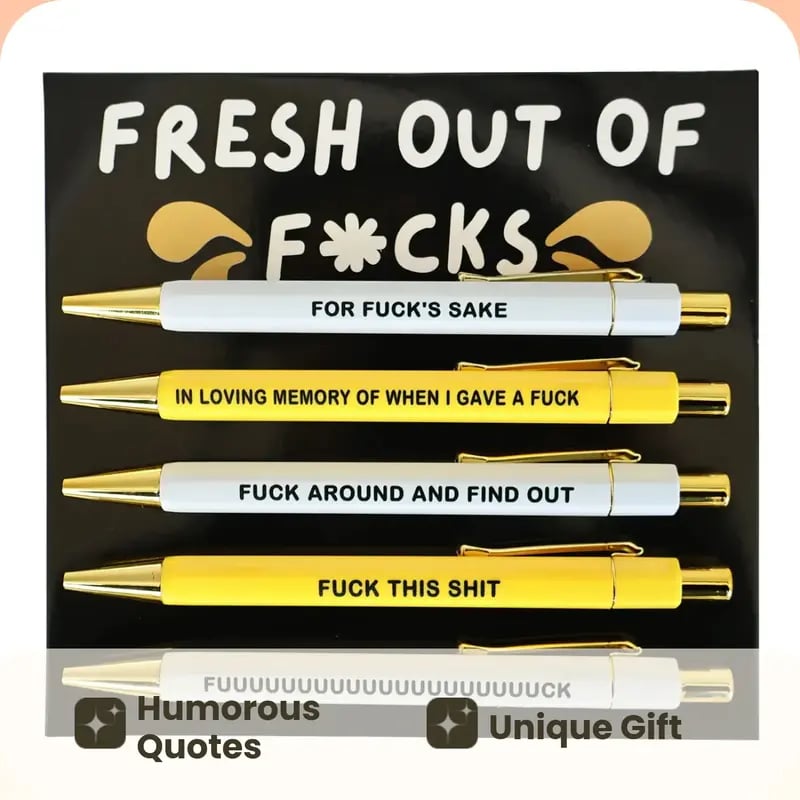 🔥Last Day 49% OFF -Swear Word Design Ballpoint Pen Set
