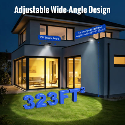Solar Clip Lights with Motion Sensor,IP65 Waterproof Wireless Security Lighting for Yard