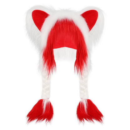 🔥Last Day 49% OFF - Soft Furry Animal Ear Hat with Braids