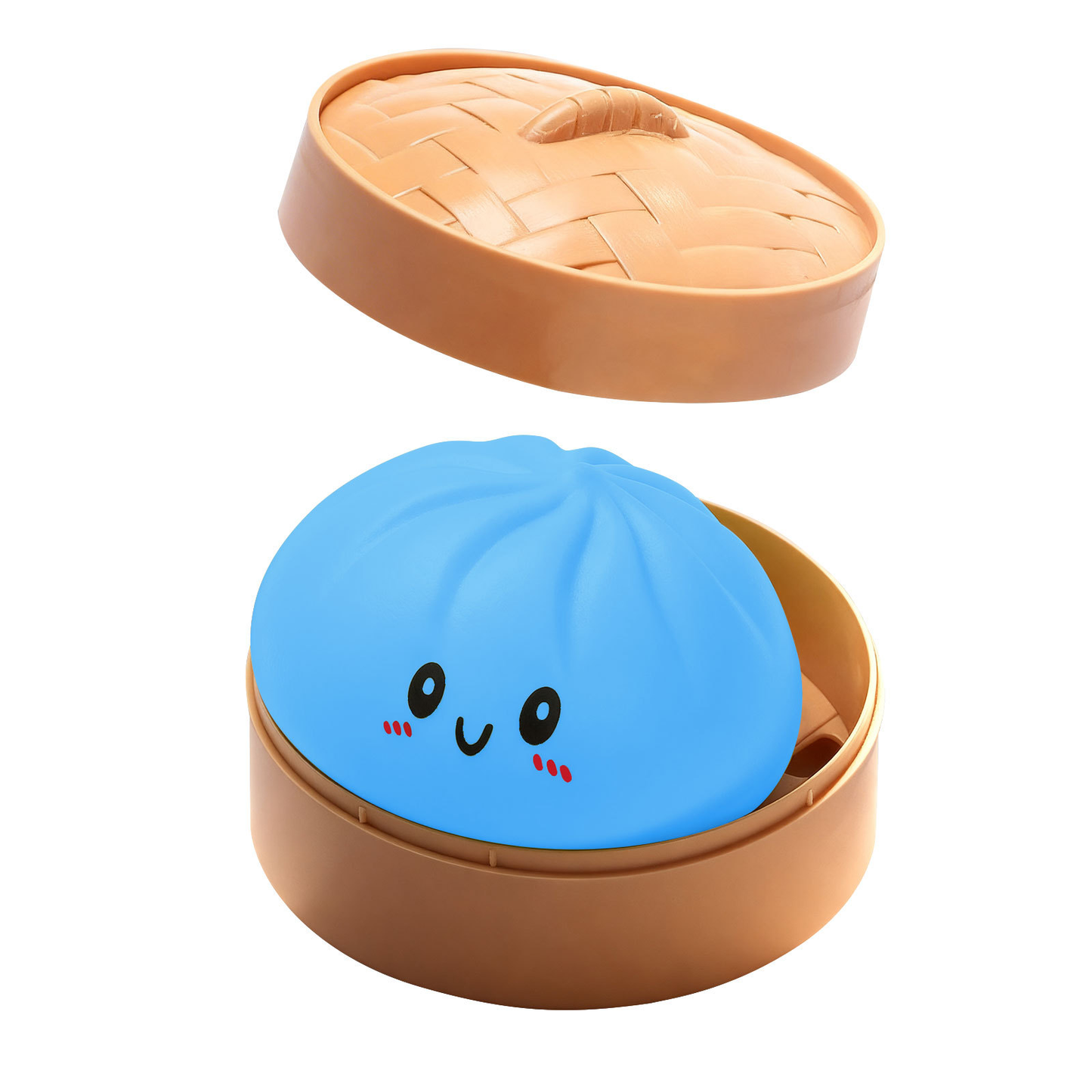 Giant Glitter Dumpling, Giant Dumpling Squishy, Mega Rainbow Dumplings, Cute Anxiety Relief Fidget Toy, with Steamer Box,Soft Squeeze Decompression Dough for Adults
