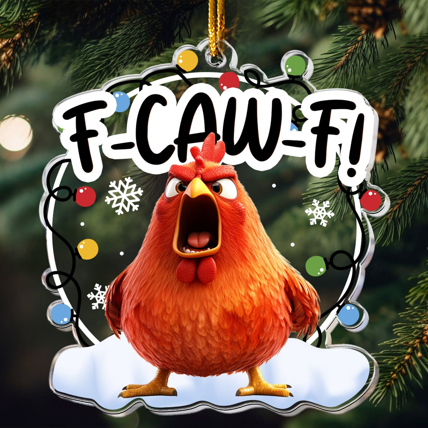 🎉F-CAW-F Acrylic Ornament – A Sparkling Gift for Besties