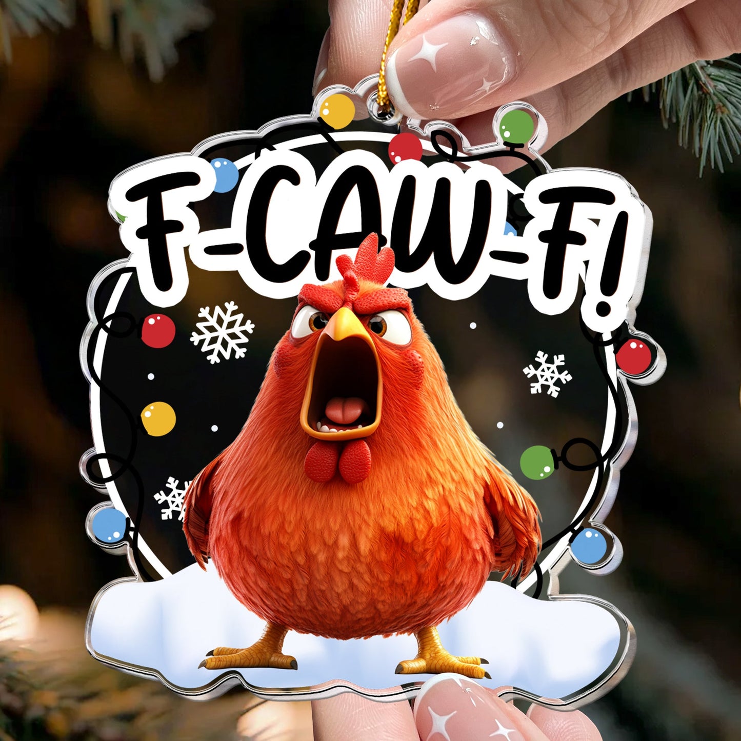 🎉F-CAW-F Acrylic Ornament – A Sparkling Gift for Besties