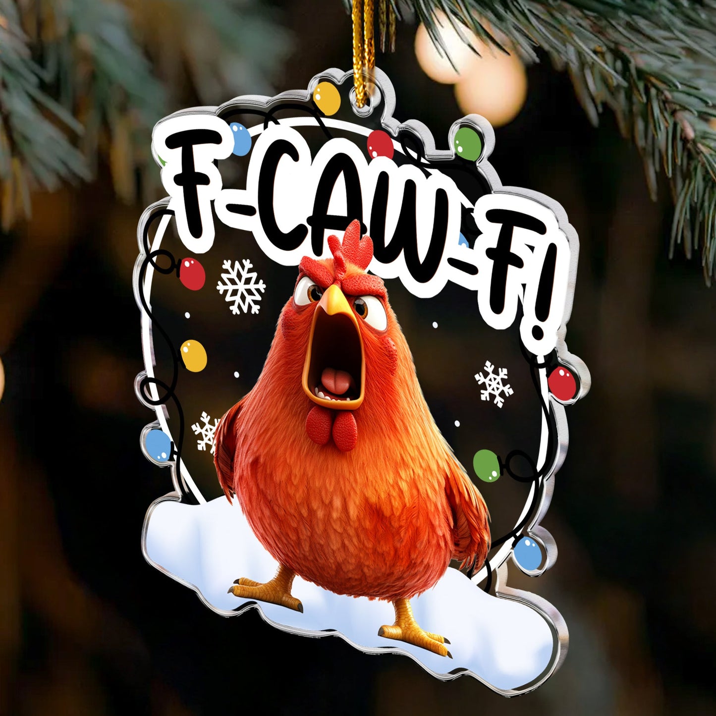 🎉F-CAW-F Acrylic Ornament – A Sparkling Gift for Besties