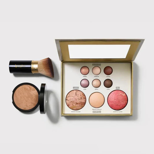 ✈️ Buy 2 Get Free Shipping 🔥 💄Baked Starter Kit (3PC) | Full Face Palette + Foundation + 🖌️Kabuki Brush