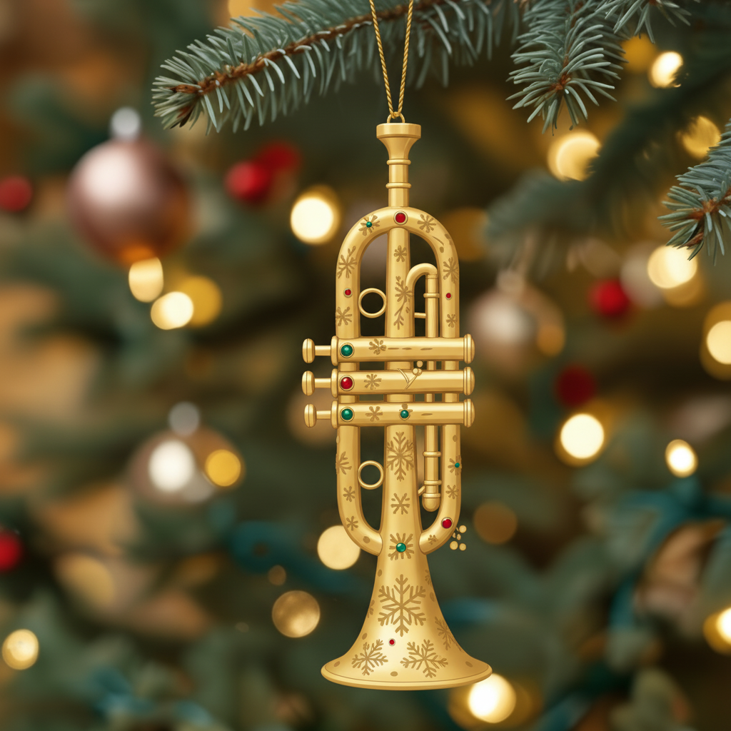 Golden Melody Christmas Ornaments