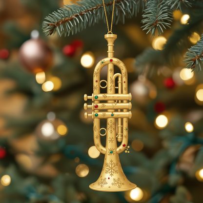 Golden Melody Christmas Ornaments