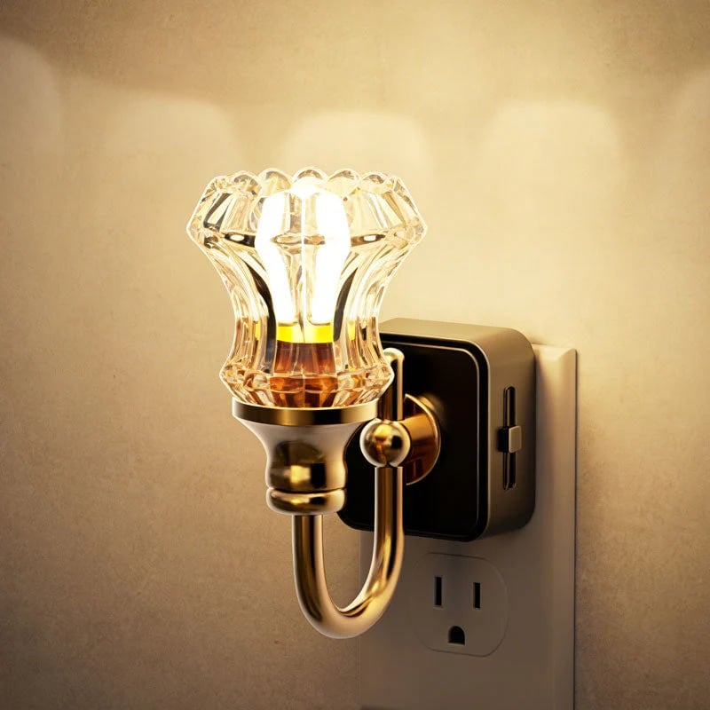 🔥Last Day 49% OFF - 💡Elegant Plug-In Crystal Night Light